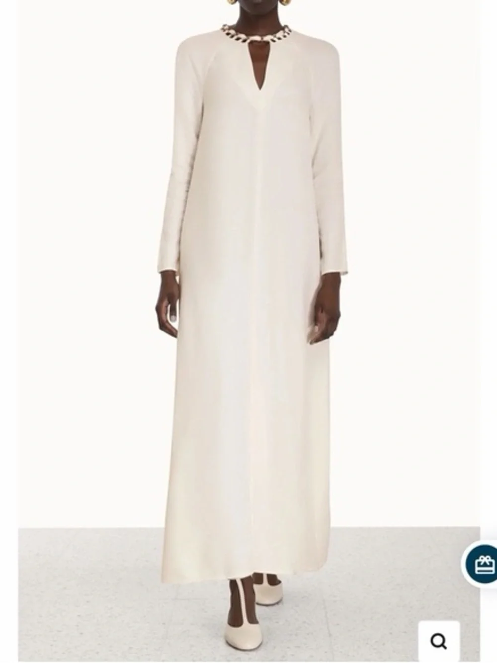 Zimmermann Cream Maxi Dress with Gold Chain Detail Brand New 0P - Picture 1 of 7